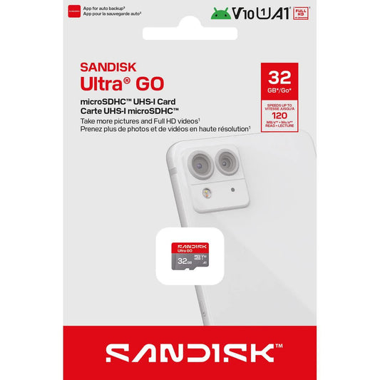 Paměťová karta microSDHC SanDisk Ultra GO Android A1, 32GB, Třída 10 / UHS-1 U1 SDSQUGN-032G-GN6MN