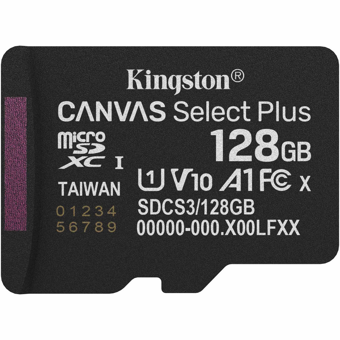 Paměťová karta microSDXC Kingston Canvas Select Plus Android A1, 128Gb, Třída 10 / UHS-1 U1 SDCS3/128GBSP