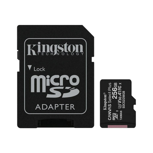Paměťová karta Kingston Canvas Select Plus Android A1 microSDXC Kingston Canvas Select Plus Android A1, 256Gb, Class 10 / UHS-1 U1, s adaptérem SDCS2/256GB