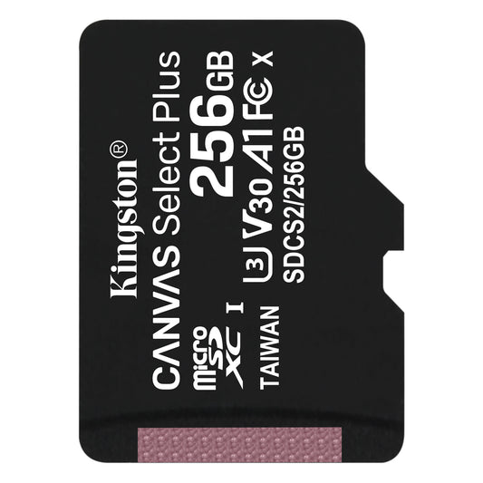 Paměťová karta Kingston Canvas Select Plus Android A1 microSDXC Kingston Canvas Select Plus Android A1, 256Gb, Class 10 / UHS-1 U1 SDCS2/256GBSP