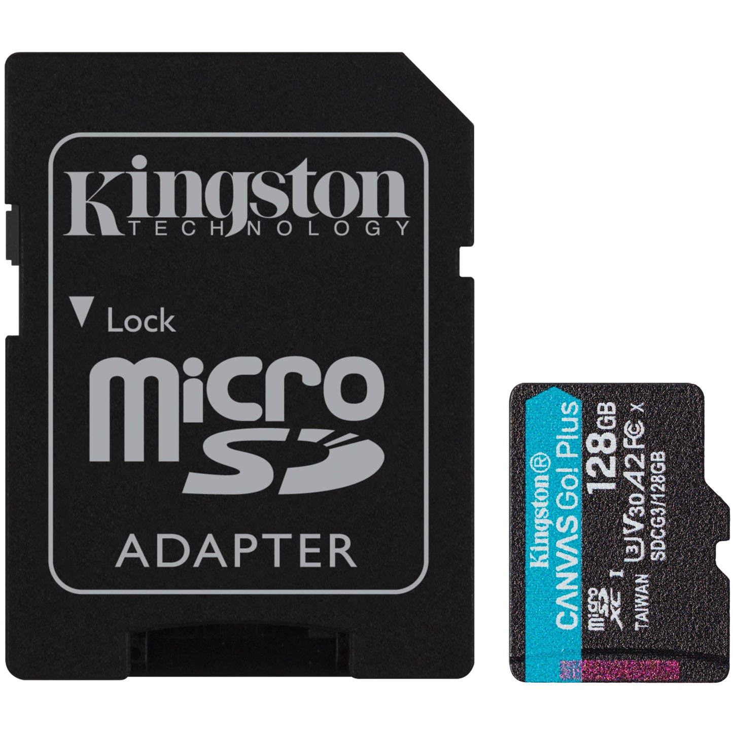 Memory Card microSDXC Kingston Canvas Go Plus, 128Gb, Class 10 / UHS-1 U3, With Adapter SDCG3/128GB