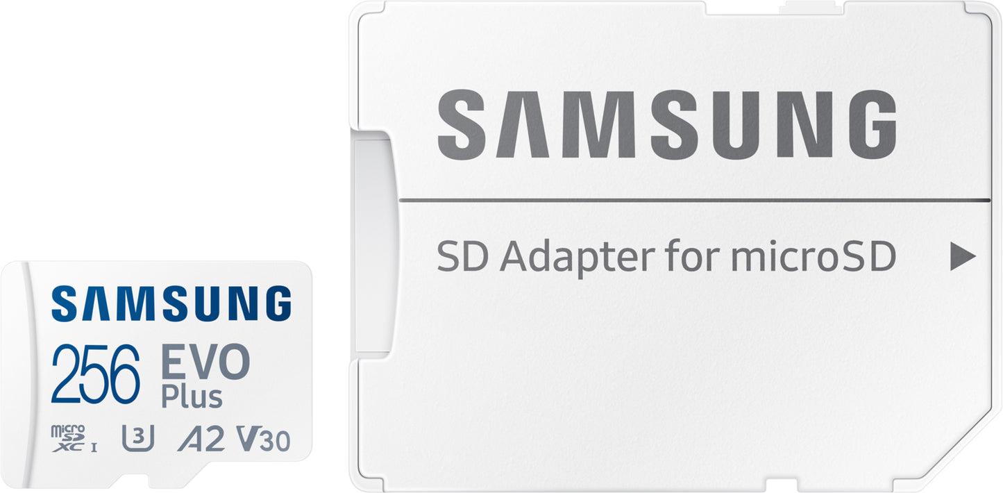 Paměťová karta microSDXC Samsung Evo Plus, 256Gb, Třída 10 / UHS-1 U3, S adaptérem MB-MC256SA/EU
