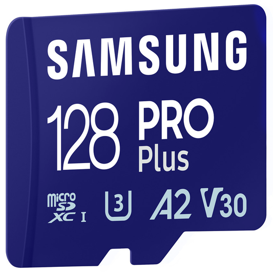 Paměťová karta microSDXC Samsung PRO Plus, 128Gb, Třída 10 / UHS-1 U3, S adaptérem MB-MD128SA/EU