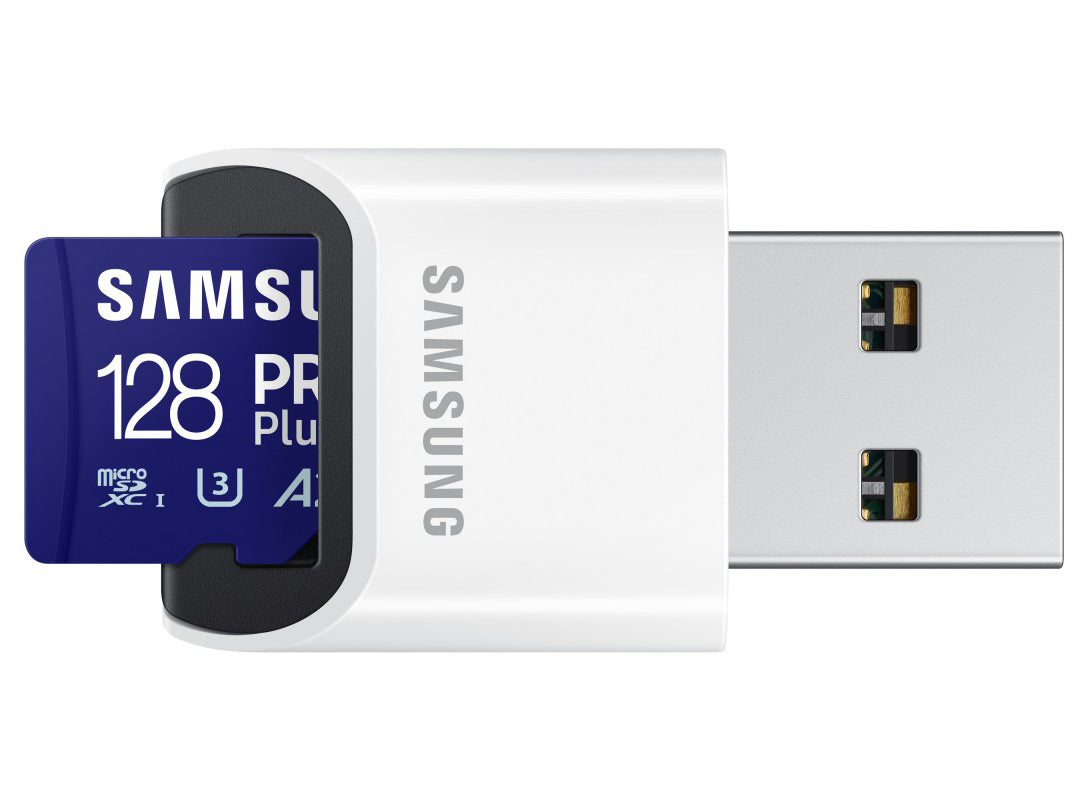 Paměťová karta microSDXC Samsung PRO Plus, 128Gb, Třída 10 / UHS-1 U3, s čtečkou karet MB-MD128SB/WW