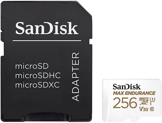 Paměťová karta microSDXC SanDisk High Endurance, 256Gb, Třída 10 / UHS-1 U3, S adaptérem SDSQQNR-256G-GN6IA