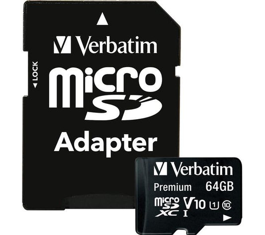 Paměťová karta microSDXC Verbatim, 64Gb, Třída 10 / UHS-1 U1, S adaptérem