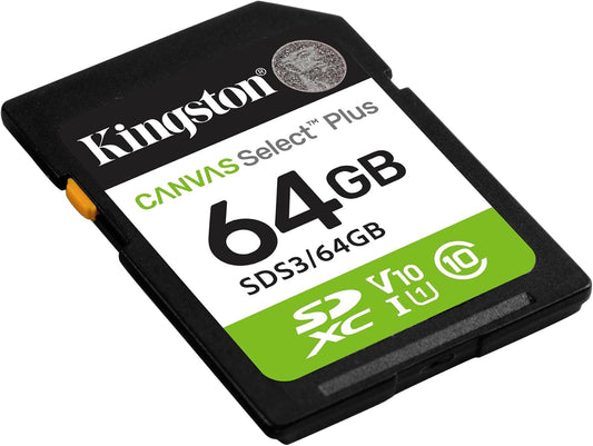 Paměťová karta SDXC Kingston Canvas Select Plus, 64Gb, Třída 10 / UHS-1 U1 SDS3/64GB