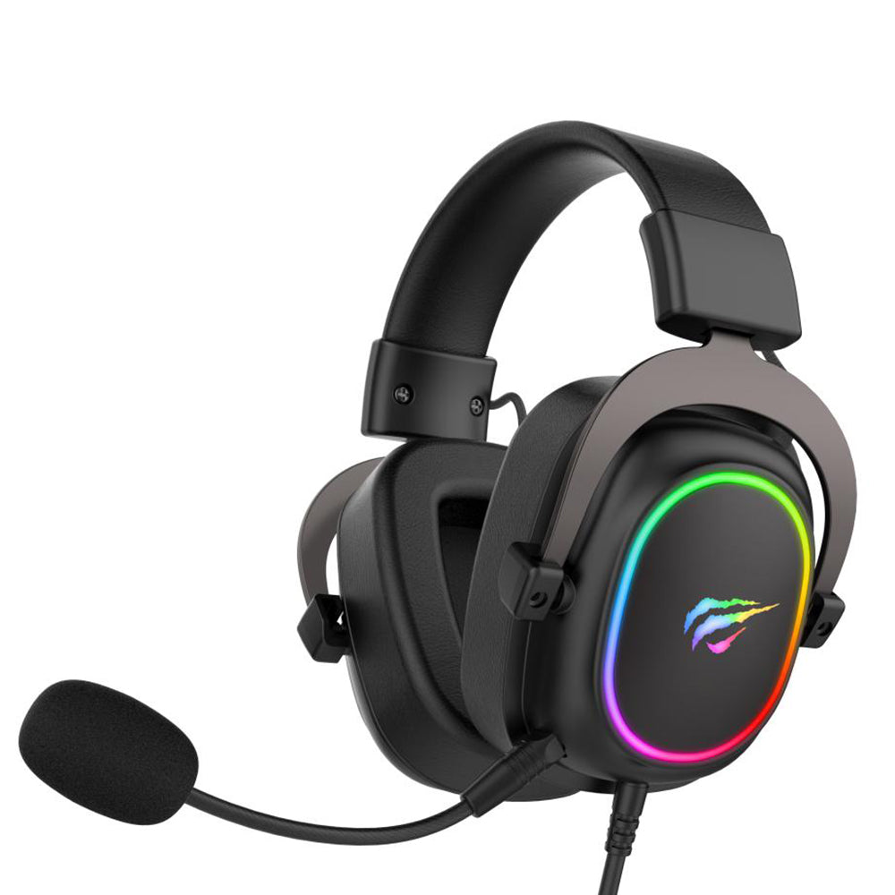 Gamingová sluchátka 3,5mm HAVIT H2002P, RGB, 2m, černá