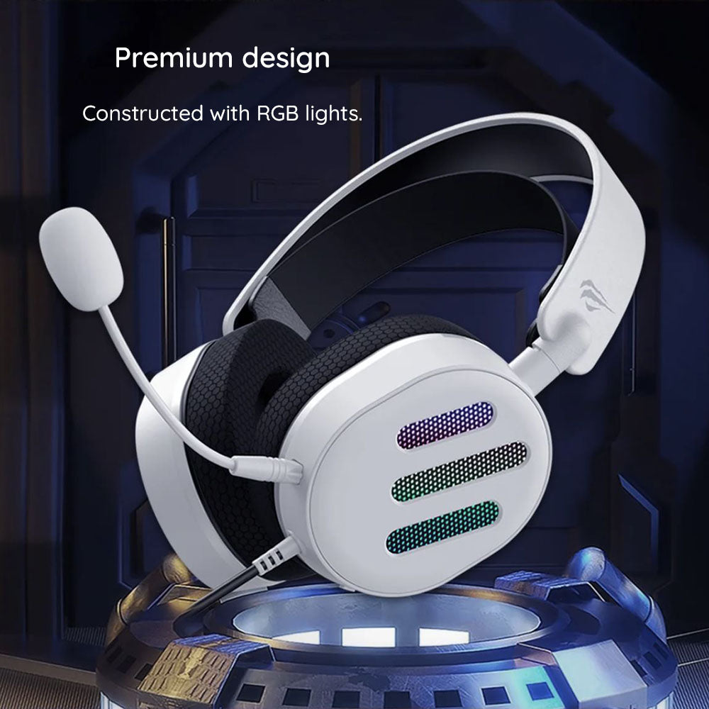 Sluchátka pro hraní her USB HAVIT H2038U, RGB, 2m, černá