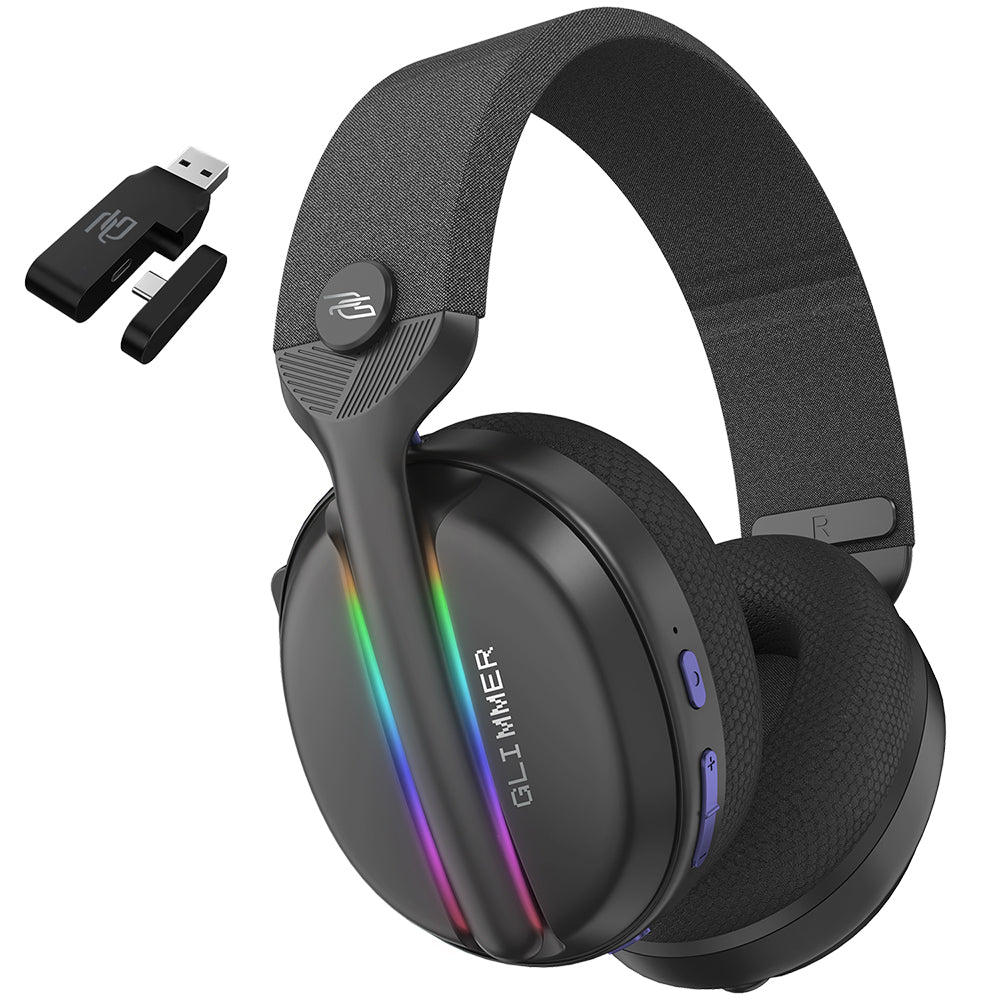 Sluchátka Gaming Wireless Proove Glimmer, RGB, BT / Wi-Fi / Wired, Černé Fialové WHGL00022016