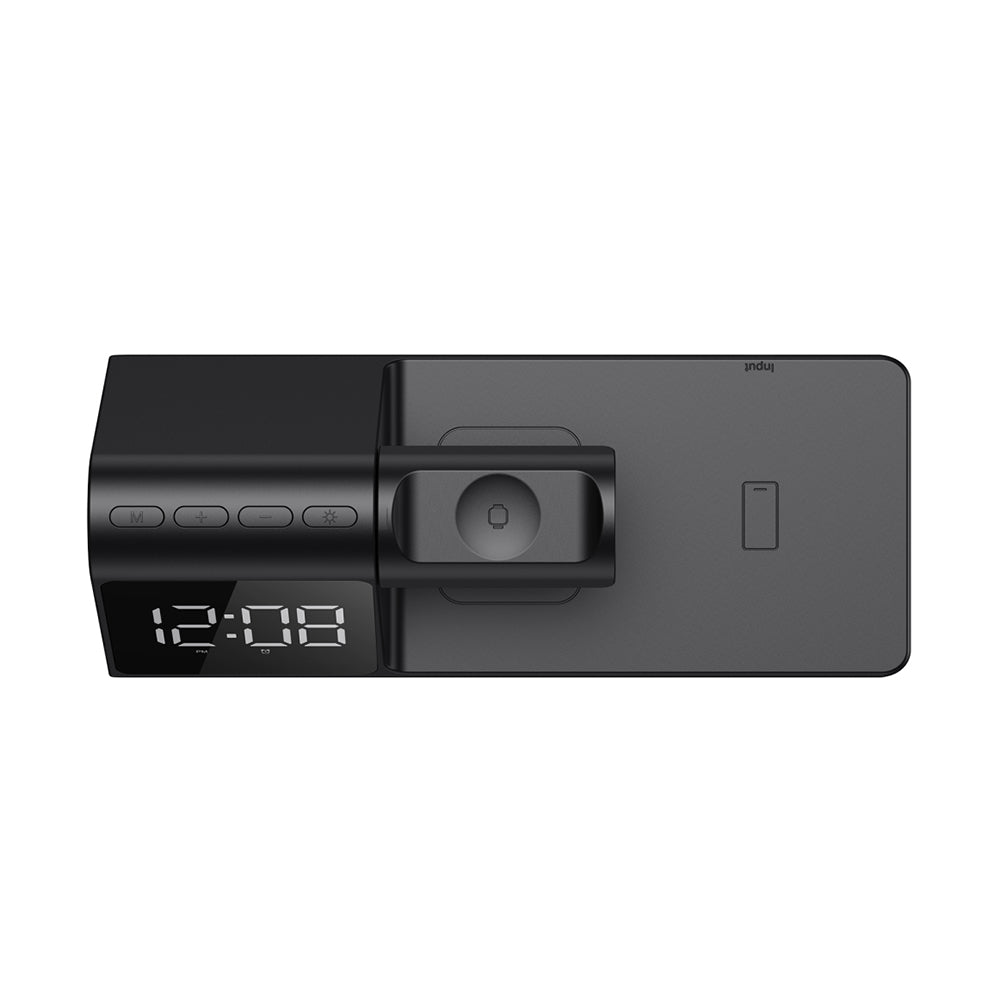 Digitální hodinky HAVIT W3042 4v1 s bezdrátovým nabíjením QI, černé