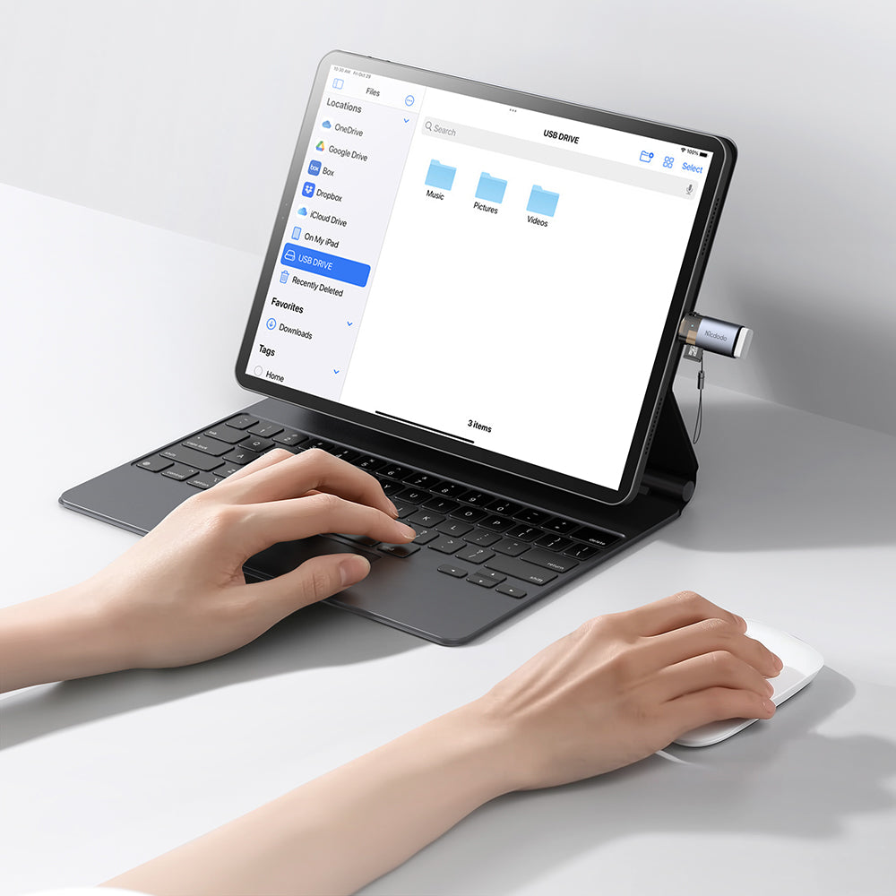 Čtečka karet Lightning McDodo OT-7850, USB-A (OTG) - microSD, Černá