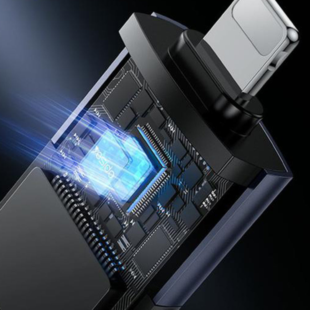 Čtečka karet Lightning Yesido GS38, microSD, šedá, znovu zapečetěná
