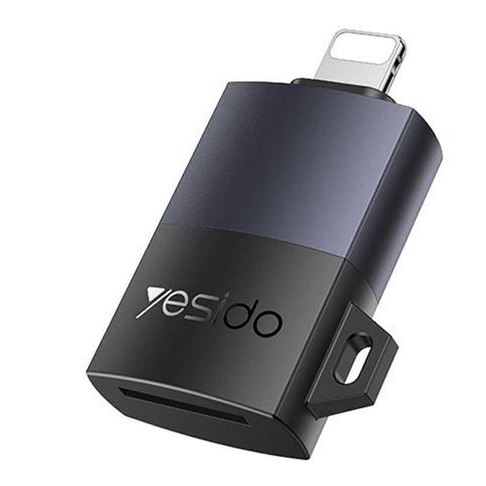 Čtečka karet Lightning Yesido GS38, microSD, šedá