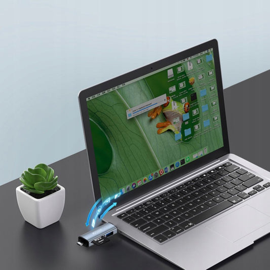 Čtečka karet USB / USB-C Tech-Protect, SD - microSD, šedá