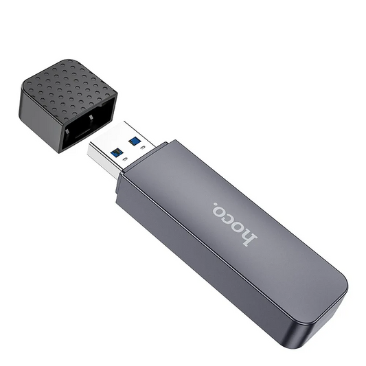 Čtečka karet USB 3.0 HOCO HB45, SD - microSD, šedá