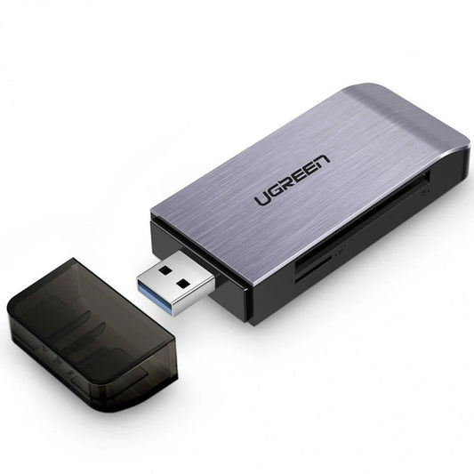Čtečka karet USB 3.0 UGREEN CM180, SD - microSD - CF - MS, šedá