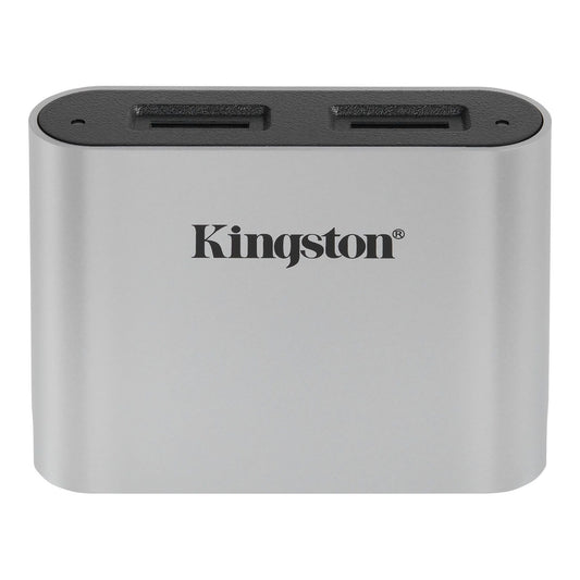 Čtečka karet Kingston Workflow USB 3.2, dvě microSD, šedá WFS-SDC