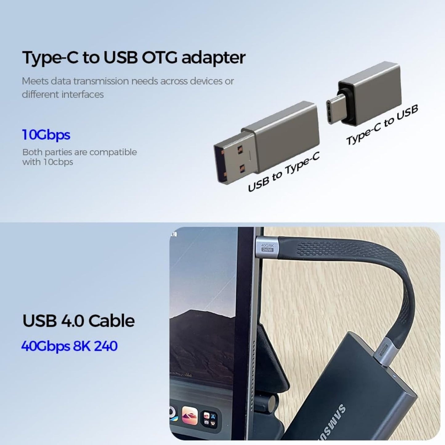Čtečka karet USB / USB-C OEM OmniLink Pro-002 Travel, 7v1, Šedá