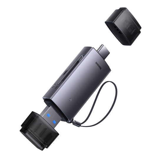 Čtečka karet USB / USB-C Baseus Lite, SD - microSD, šedá WKQX060113