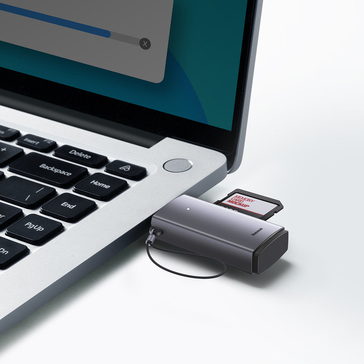 Baseus BS-OH069 USB čtečka karet, SD - microSD, šedá WKQX060013