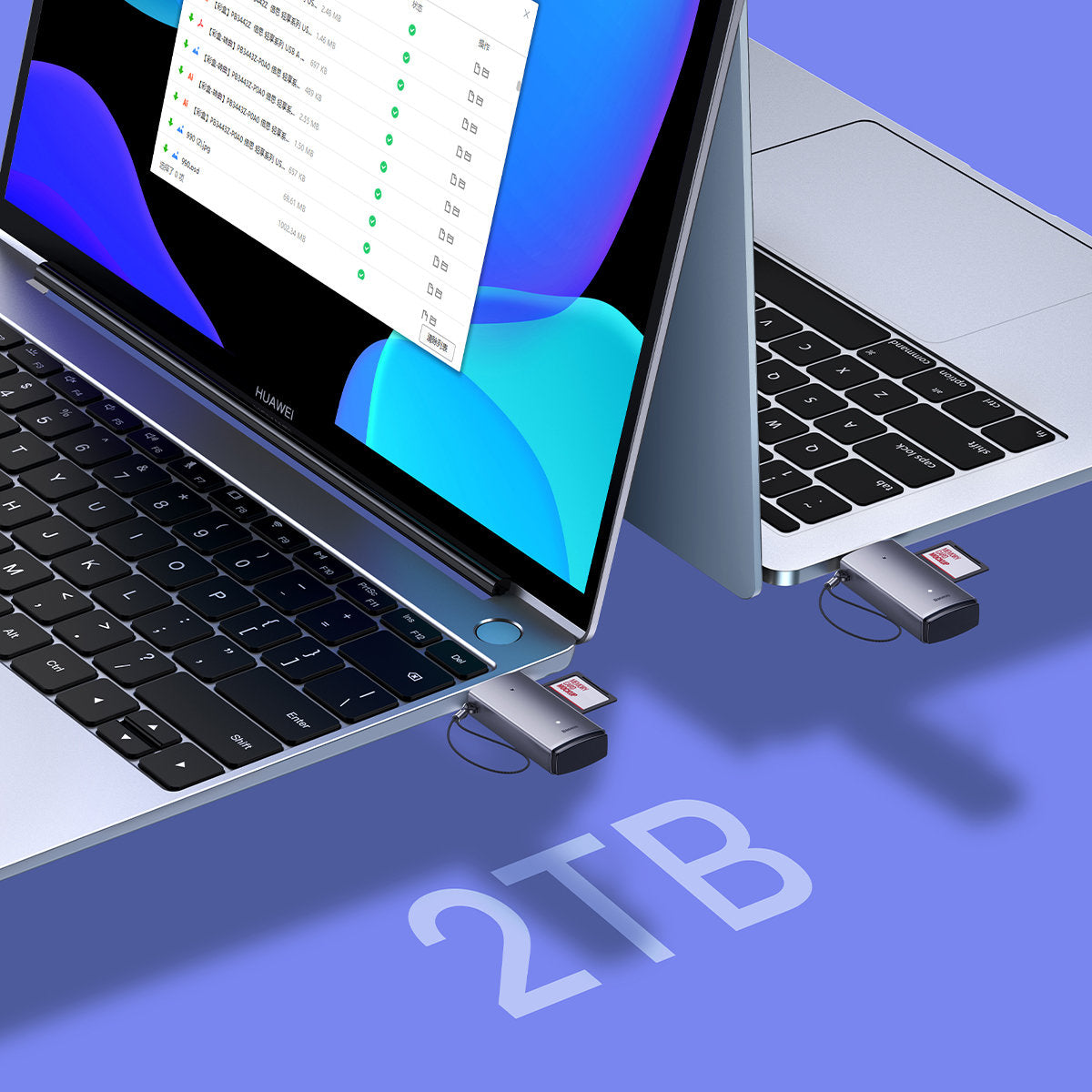 Baseus BS-OH069 USB čtečka karet, SD - microSD, šedá WKQX060013