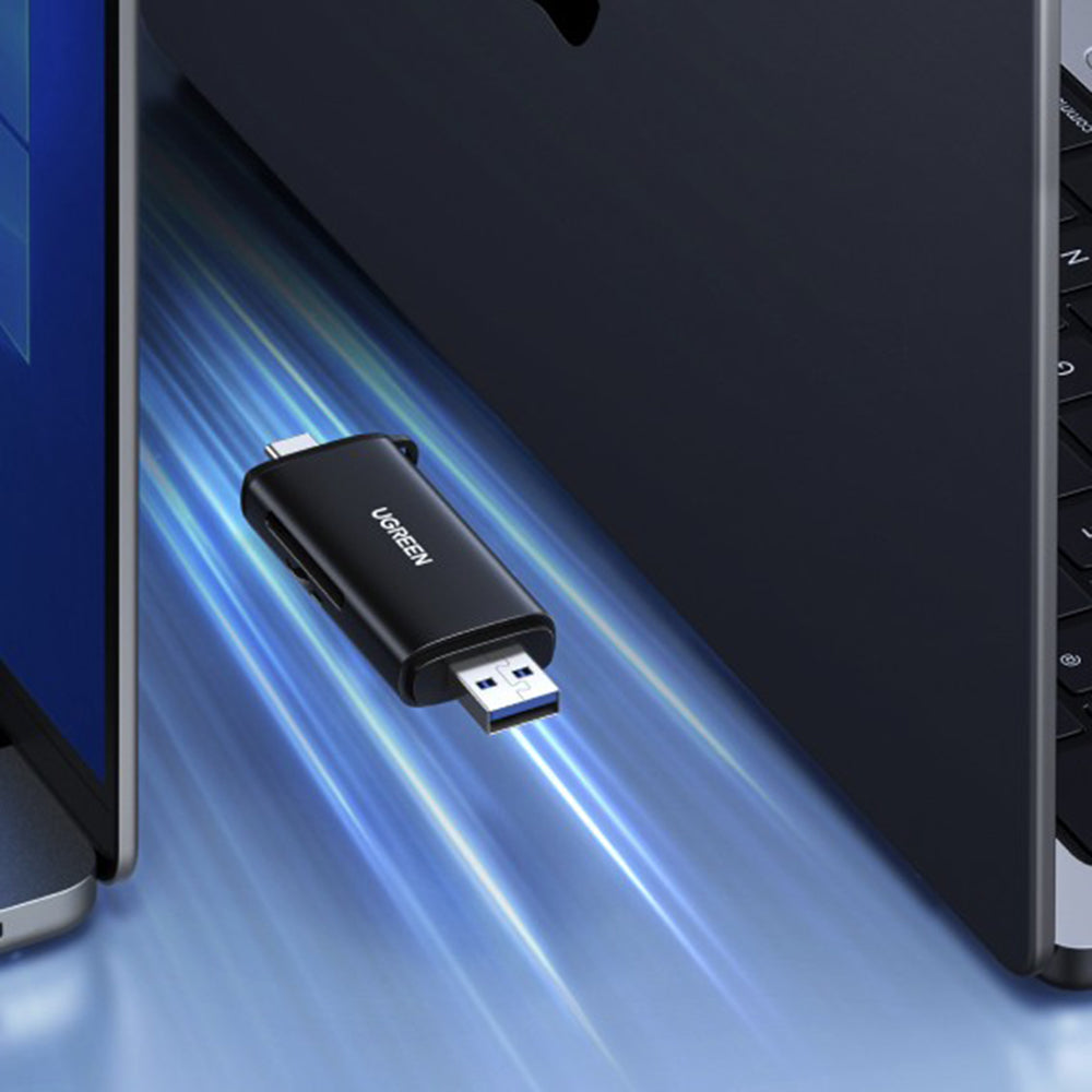 Čtečka karet USB / USB-C UGREEN CM803 (65024), SD - microSD, černá