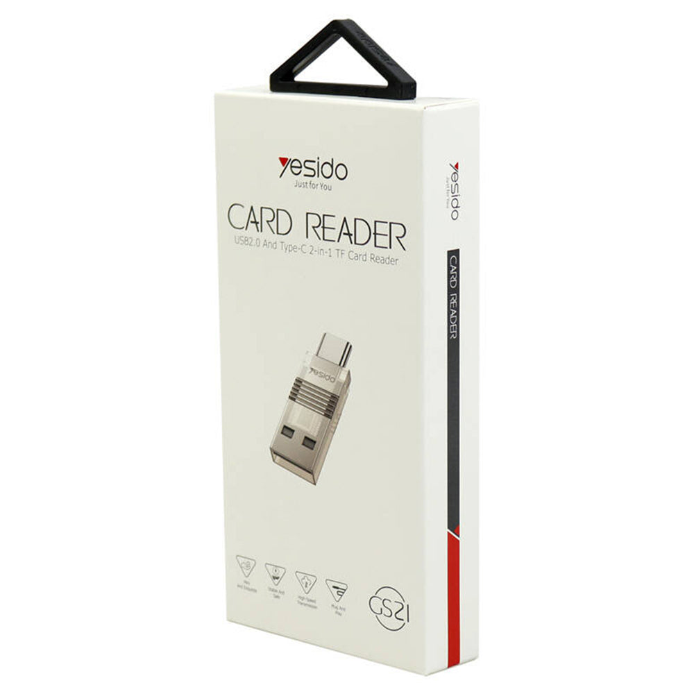 Čtečka karet USB / USB-C Yesido GS21, microSD, Transparent