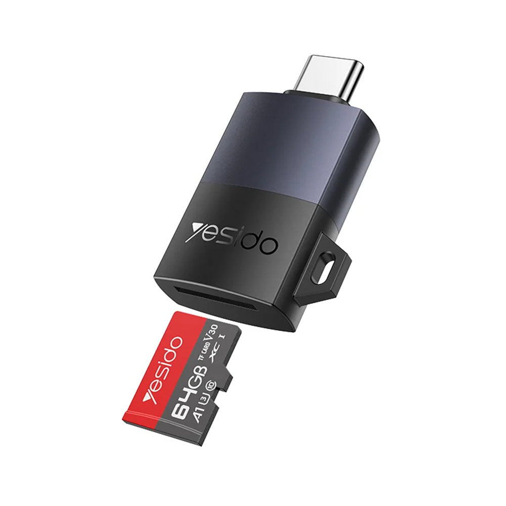 Čtečka karet USB-C Yesido GS37, microSD, černá