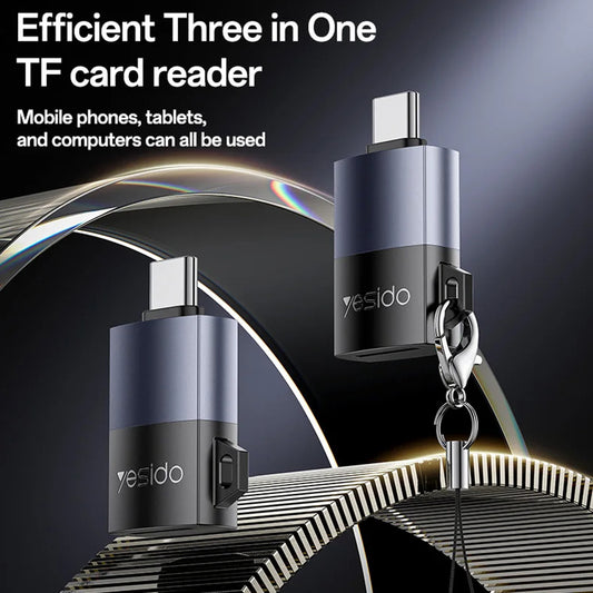 Čtečka karet USB Yesido GS37, microSD, černá
