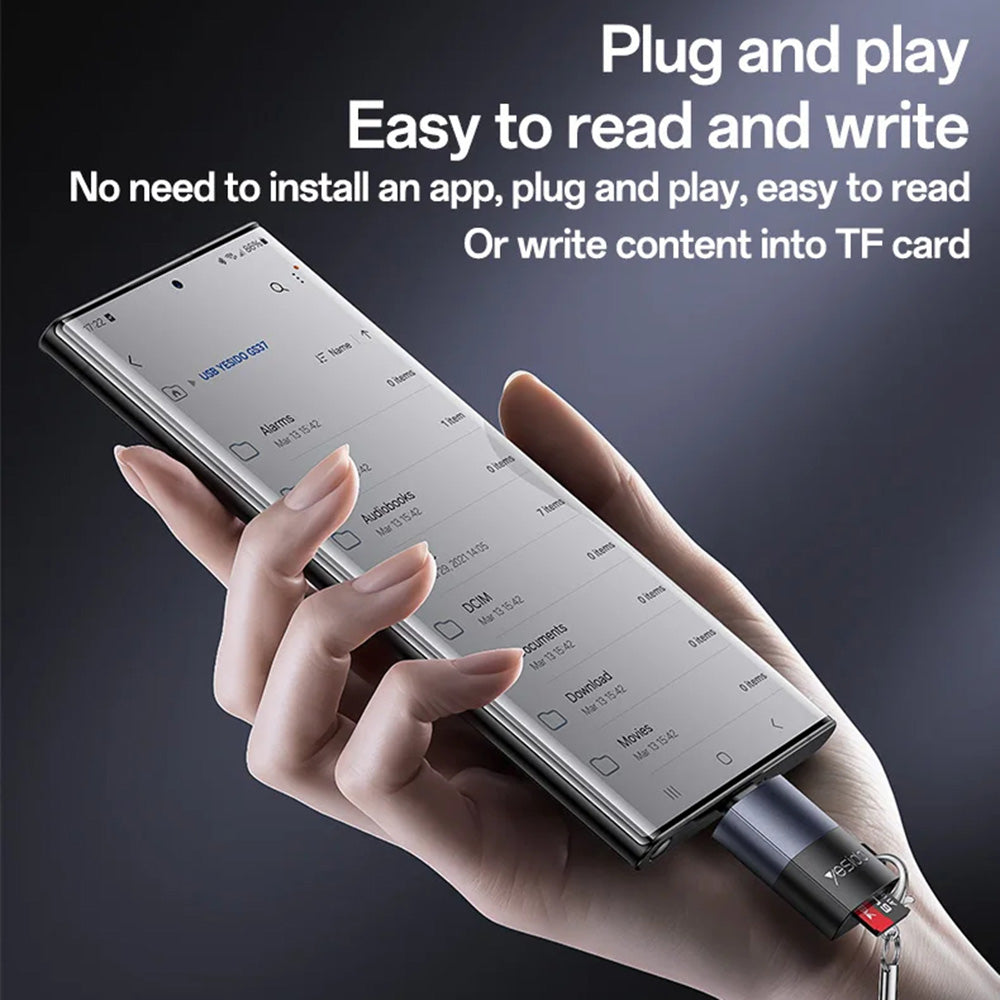 Čtečka karet USB-C Yesido GS37, microSD, černá