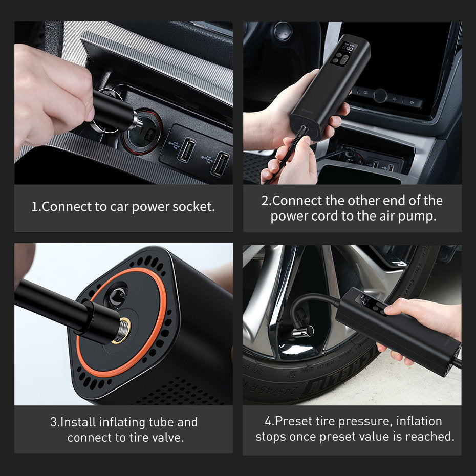 Auto kompresor Baseus Air Pump, znovu zapečetěný CRCQ000001