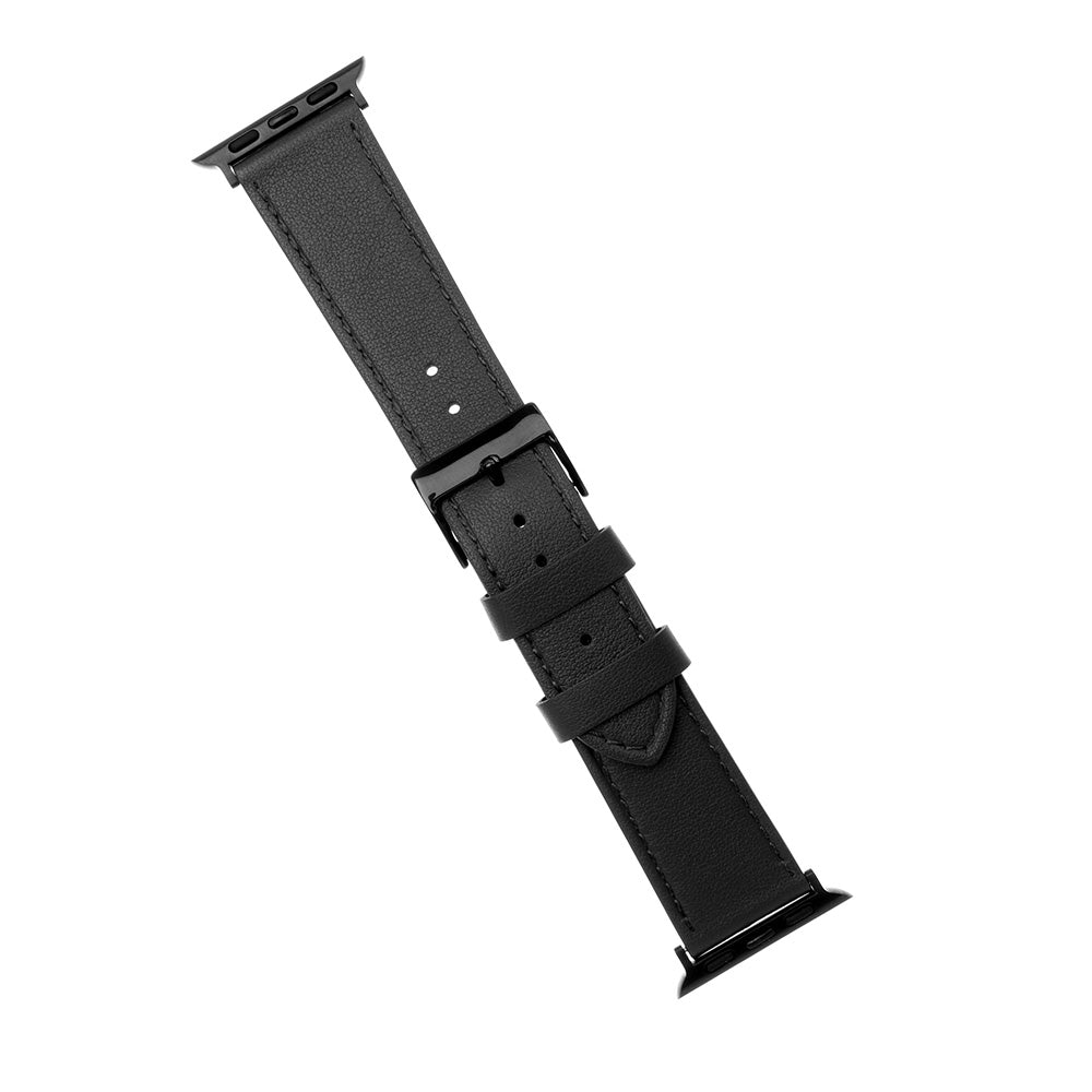 Fixed Leather řemínek pro Apple Watch 42mm / 41mm / 40mm / 38mm Series, Černý