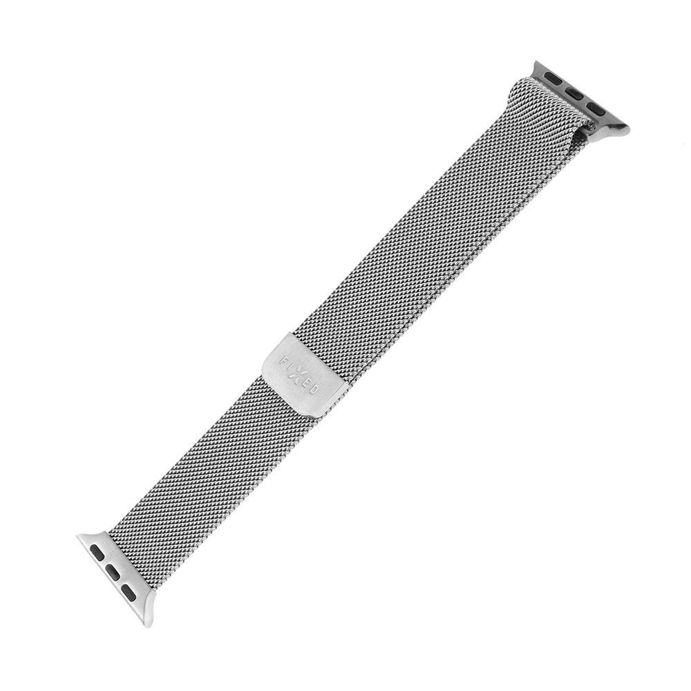 Fixed Mesh řemínek pro Apple Watch 49mm / 46mm / 45mm / 44mm / 42mm Series, Stříbrný