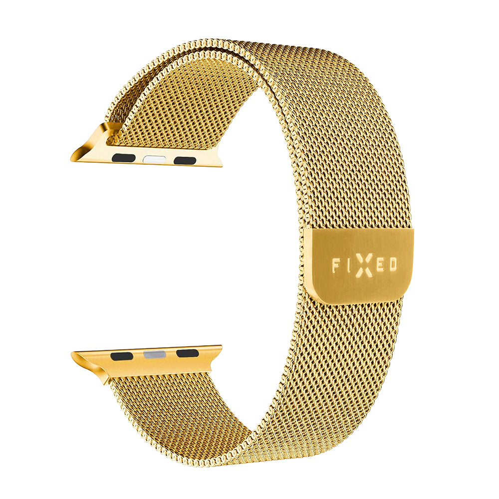 Fixed Mesh řemínek pro Apple Watch 49mm / 46mm / 45mm / 44mm / 42mm Series, Zlatý