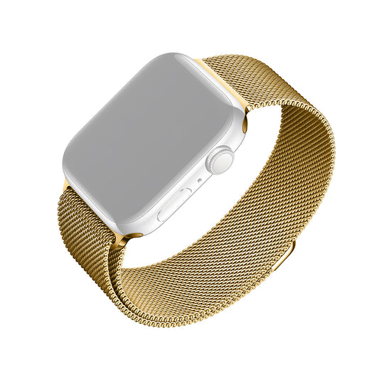 Fixed Mesh řemínek pro Apple Watch 49mm / 46mm / 45mm / 44mm / 42mm Series, Zlatý