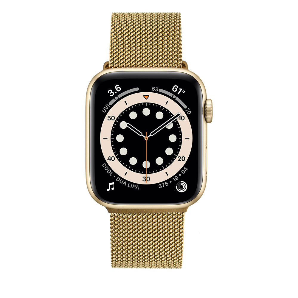 Fixed Mesh řemínek pro Apple Watch 49mm / 46mm / 45mm / 44mm / 42mm Series, Zlatý