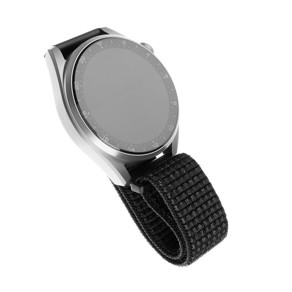 Fixed Nylon řemínek pro Huawei Watch / Xiaomi Watch Series, 22mm, Matně černý
