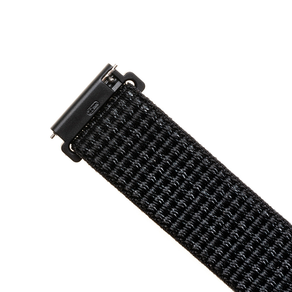 Fixed Nylon řemínek pro Huawei Watch / Xiaomi Watch Series, 22mm, Matně černý