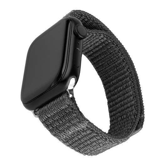 Fixed Nylon Sporty řemínek pro Apple Watch 42mm / 41mm / 40mm / 38mm Series, Tmavě šedá