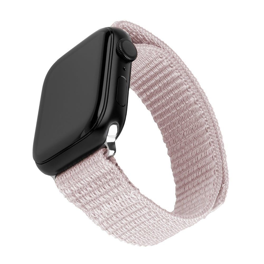 Sportovní nylonový řemínek Fixed pro Apple Watch 49mm / 46mm / 45mm / 44mm / 42mm Series, Růžové zlato
