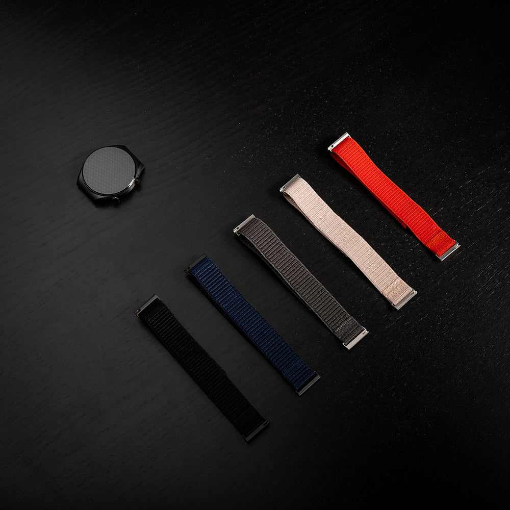 Fixed Nylon Sporty řemínek pro Huawei Watch / Xiaomi Watch Series, 22mm, Tmavě šedá