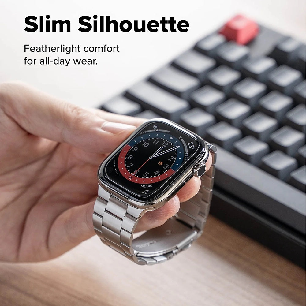 Řemínek Ringke Metal One Air pro Apple Watch 49mm / 46mm / 45mm / 44mm Series, Stříbrný