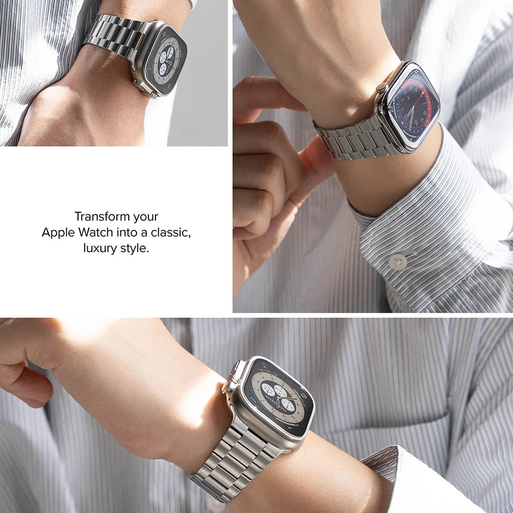 Řemínek Ringke Metal One Air pro Apple Watch 49mm / 46mm / 45mm / 44mm Series, Stříbrný