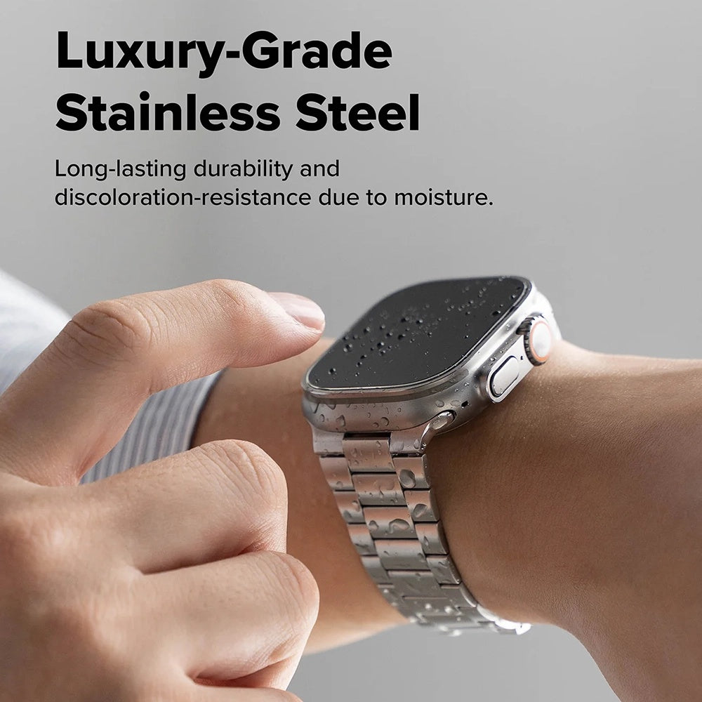 Řemínek Ringke Metal One Air pro Apple Watch 49mm / 46mm / 45mm / 44mm Series, Stříbrný