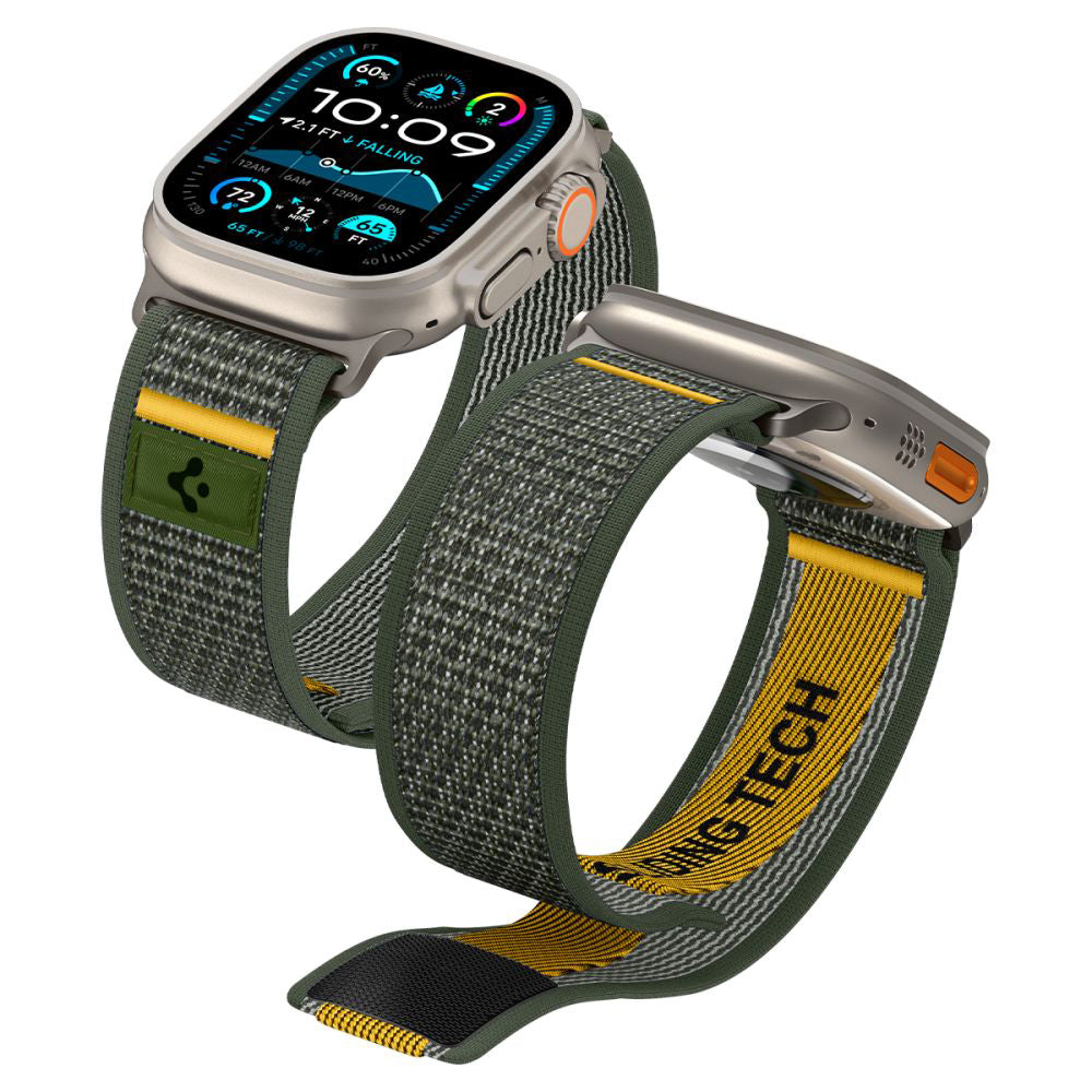 Popruh Spigen Athlex Air pro Apple Watch 49mm / 46mm / 45mm / 44mm Series, Zelený AMP09035