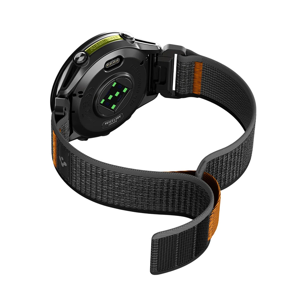 Řemínek Spigen Athlex Air pro Garmin Watch Fenix / Forerunner / Approach Series, 22mm, Černo-oranžový AMP11426