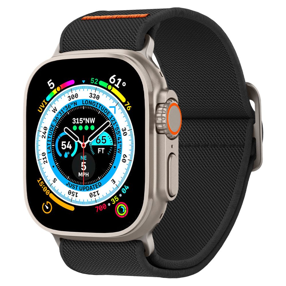 Spigen Fit Lite Ultra řemínek pro Apple Watch 49mm / 46mm / 45mm / 44mm / 42mm Series, černý AMP05983