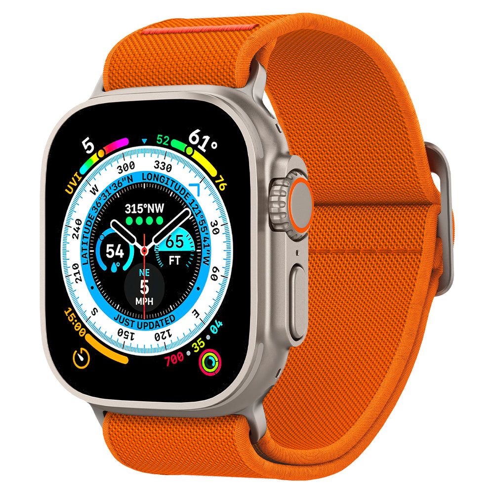 Spigen Fit Lite Ultra řemínek pro Apple Watch 49mm / 46mm / 45mm / 44mm / 42mm Series, Oranžový AMP05986