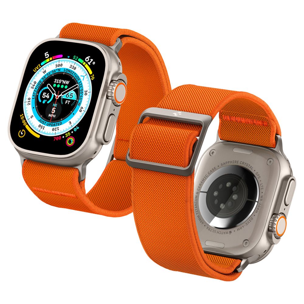 Spigen Fit Lite Ultra řemínek pro Apple Watch 49mm / 46mm / 45mm / 44mm / 42mm Series, Oranžový AMP05986